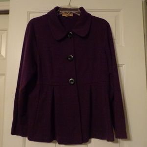 Purple, Pleated Top